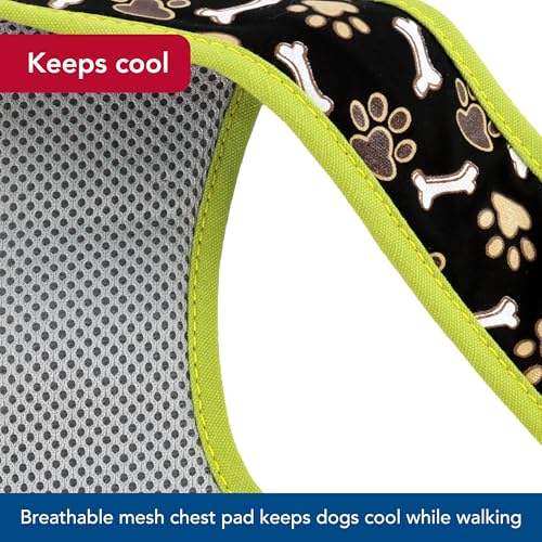 Coastal Pet Ribbon Designer Wrap Adjustable Dog Harness - Large & Small Dog Harness - Breathable Mesh Harness for Dogs Pet Supplies for Dogs - Brown Paws & Bones, 5/8" x 16-19" - Image 5