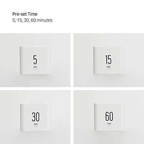 mooas Multi Clock Time Cube Timer (White), Alarm & Backlight Desk Productivity for ADHD Kids Classroom Study, Kitchen, Cooking, Desk, Office, Time Management 5,15,30,60 min Timer Various Setting - Image 2