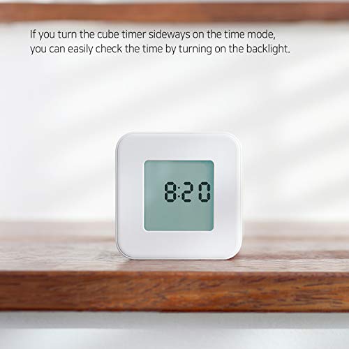 mooas Multi Clock Time Cube Timer (White), Alarm & Backlight Desk Productivity for ADHD Kids Classroom Study, Kitchen, Cooking, Desk, Office, Time Management 5,15,30,60 min Timer Various Setting - Image 4