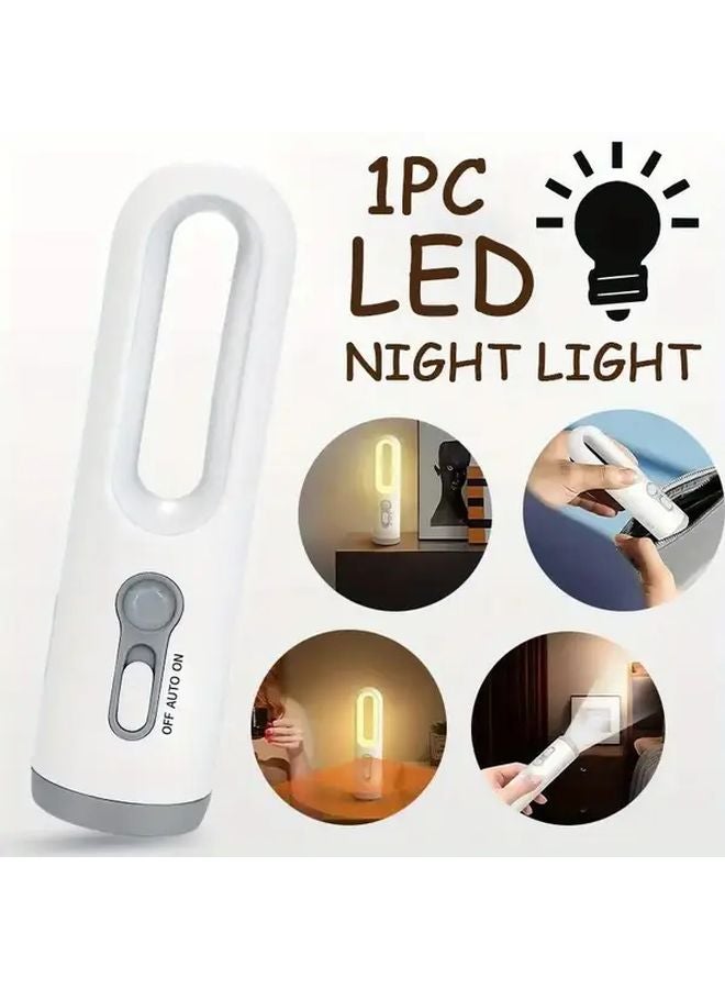 Motion Sensor LED Flashlight Night Light USB Rechargeable Portable PP Home Goodies - Image 1
