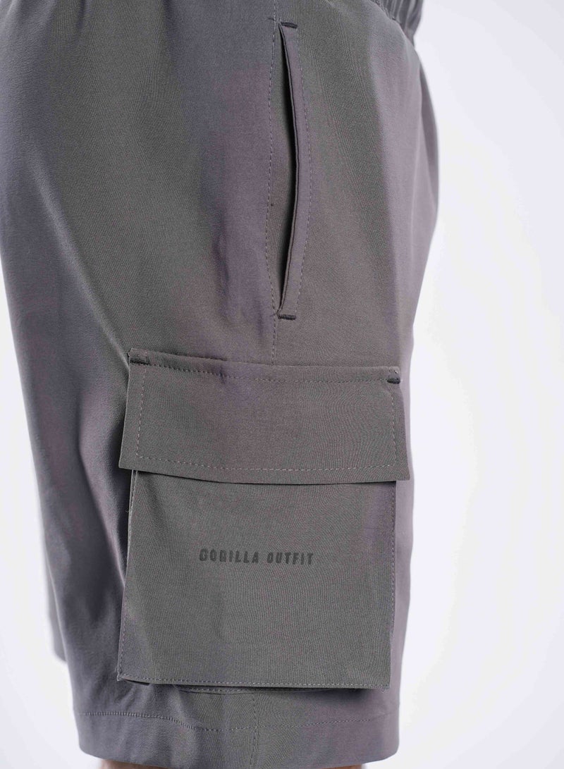 شورت غوريلا كارغو رمادي غامق - Image 2