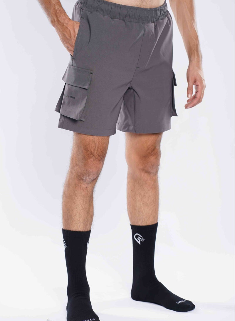 شورت غوريلا كارغو رمادي غامق - Image 4