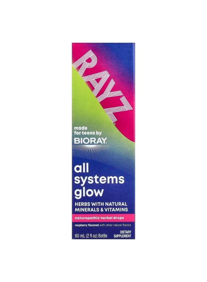 BIORAY Rayz®, All Systems Glow, For Teens, Raspberry, 2 fl oz (59 ml) - Image 1