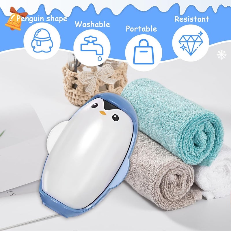 Home-Cloud Homecloud PenguinShaped Reusable Lint Roller Ball Portable Extra Sticky Gel Lint Remover for Clothes Pet Hair Mini Travel Size Washable EcoFriendly Multicolor Pack of 2 - Image 3