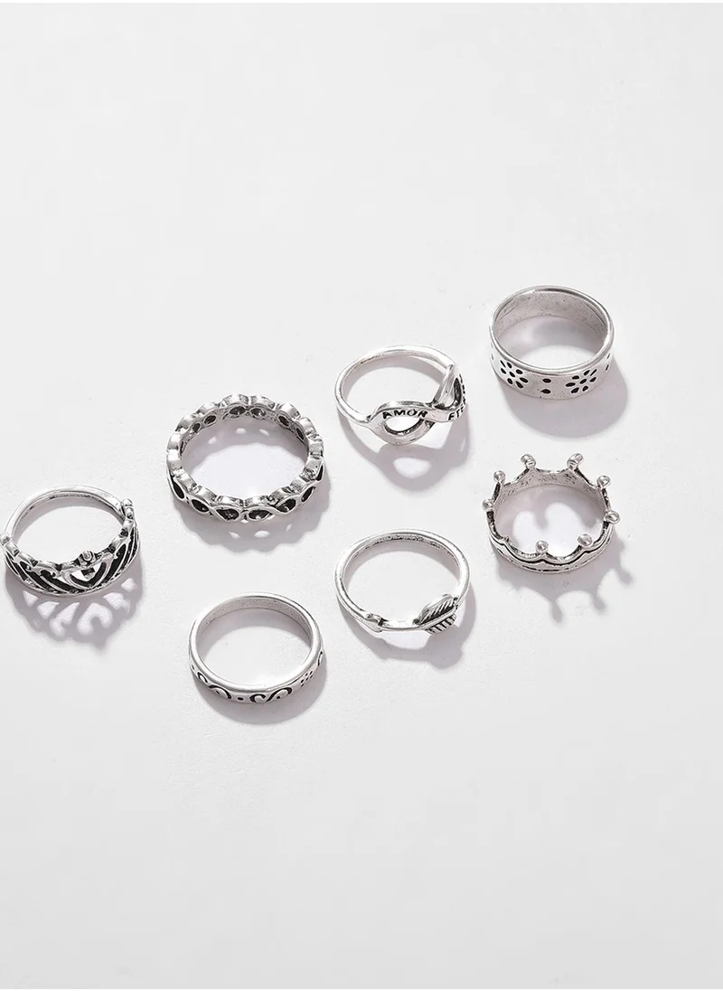 SOHI Set Of 7 Finger Ring