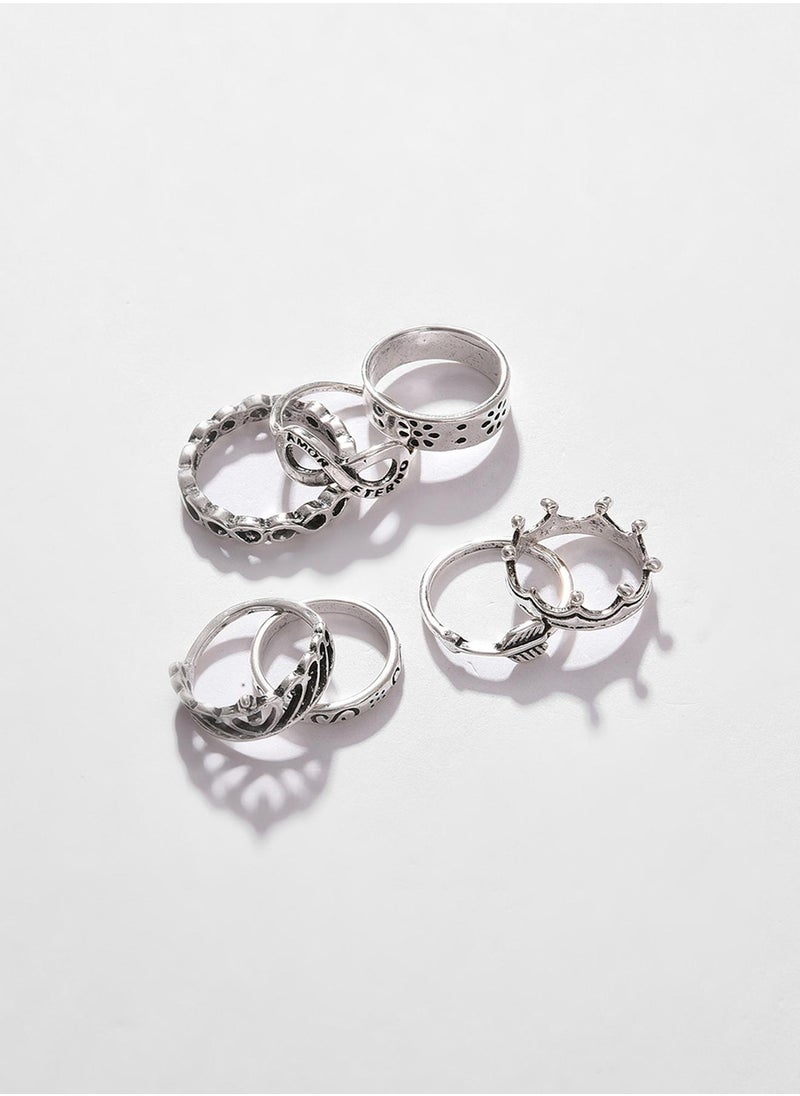 SOHI Set Of 7 Finger Ring  - Image 3
