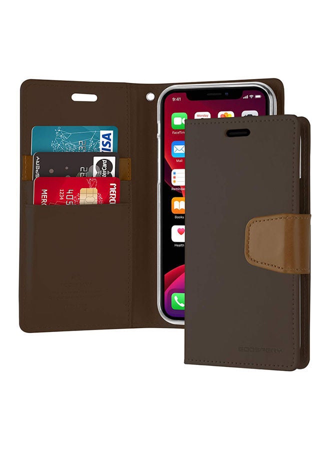 NIBEMINENT Leather Protective Case Cover For iPhone 11 Dark Brown - Image 1