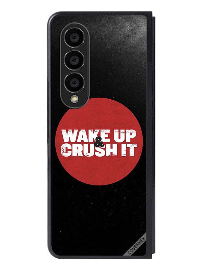 Covernex Protective Case Cover For Samsung Galaxy Z Fold 4 Wakeup & Crush It - Image 1