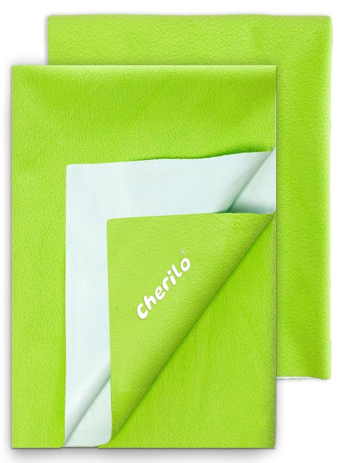 Cherilo Quick Dry Waterproof Protector Baby Dry Sheets, Small (50cm X 70cm)| Pista Green, Pack of 2 - Image 1