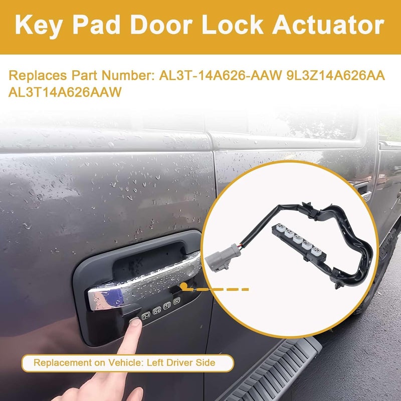 LLYZFED Keyless Entry Wired Door Keypad Actuator for Ford F150 2009-2014 & Lincoln Mark LT 2010-2014 - Image 2