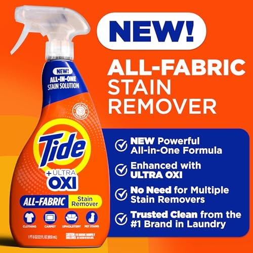 Tide Laundry Stain Remover with Oxi, Rescue Clothes, Upholstery, Carpet and more from Tough Stains, Stain Treater, 22 Fl Oz (Pack of 4) - Image 2