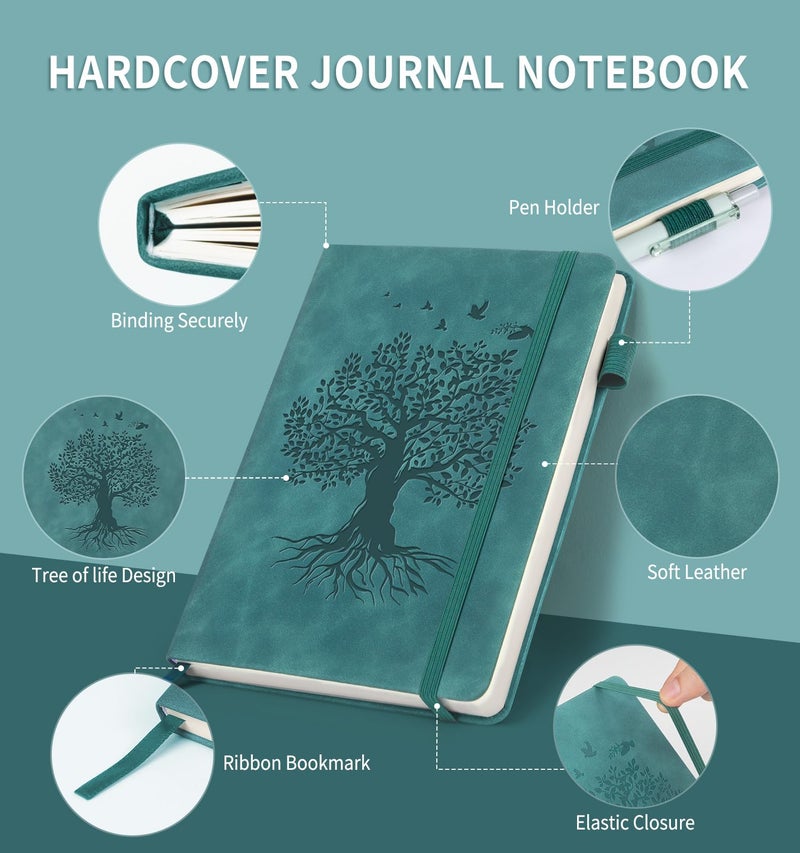 Alkalo Lined Journal Notebook For Women Men  A5 Hardcover Leather Journals For Writing  200 Pages Thick Paper  Daily Journal Notebook For Work  School  Note Taking  Business  Travel  College Ruled - Image 2