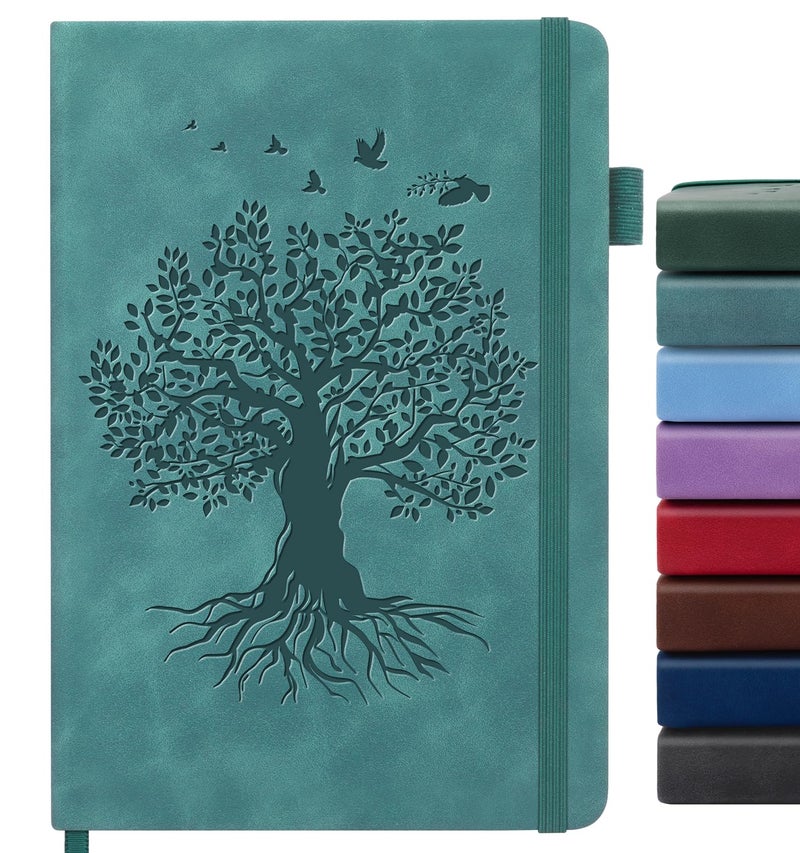 Alkalo Lined Journal Notebook For Women Men  A5 Hardcover Leather Journals For Writing  200 Pages Thick Paper  Daily Journal Notebook For Work  School  Note Taking  Business  Travel  College Ruled - Image 1