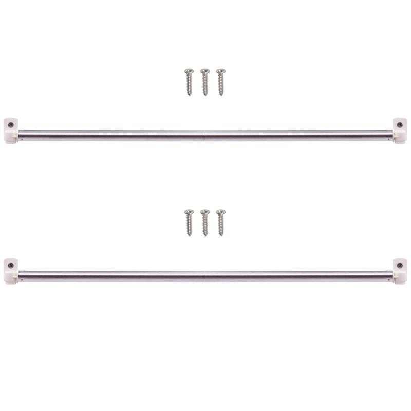 YYST Type A 395 Sash Window Curtain Rod for Top Bottom Doors Sidelights Petite Caf Rods W Screws White 2 - Image 2