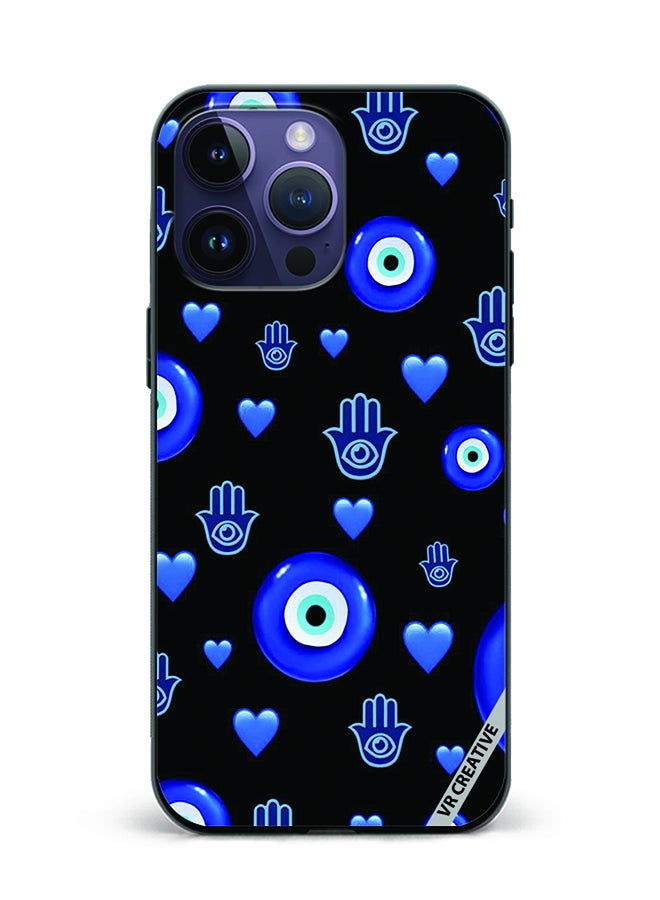 VR CREATIVE Protective Case Cover For Apple iPhone 15 Pro Max Evil Eye Design Multicolour - Image 1