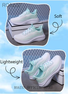 roaiss Ultra Lightweight Running Shoes for Women Shock Absorbing Soft Sole Sneakers for Jogging and Casual Wear Girls Gradient Color Mesh Breathable Anti Slip Tennis Sports Shoes  - Image 4