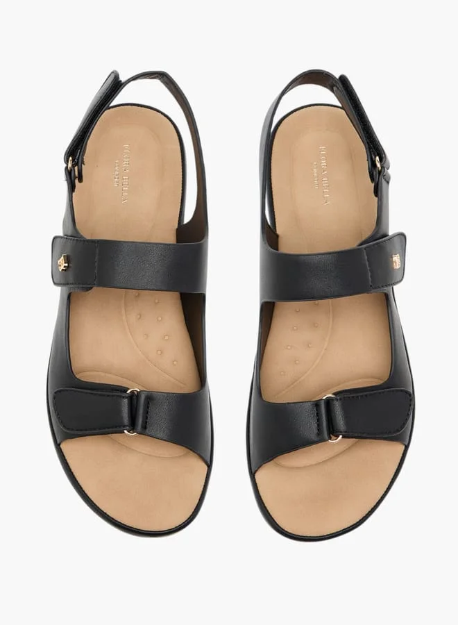 Flora Bella By Shoexpress Women Solid Sandals with Hook and Loop Closure