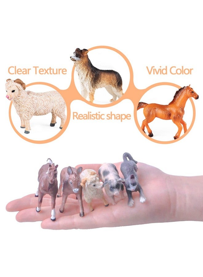 SIENON 12Pcs Farm Animal Figures Toys Realistic Plastic Cattle Figurines Educational Learning Toy Playset, Cake Decorations for Birthday Christmas Easter Egg Party Favors - Image 5