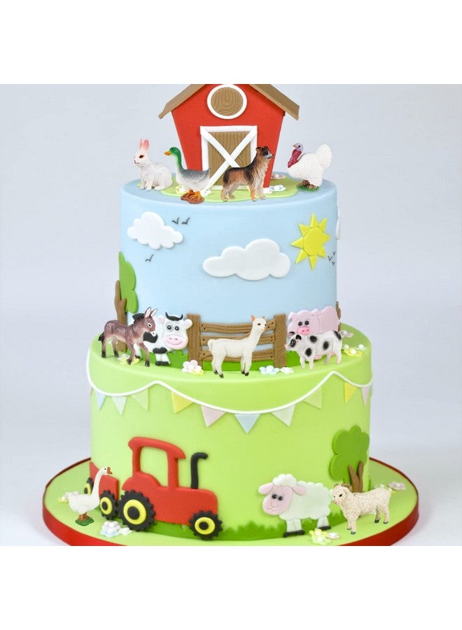 SIENON 12Pcs Farm Animal Figures Toys Realistic Plastic Cattle Figurines Educational Learning Toy Playset, Cake Decorations for Birthday Christmas Easter Egg Party Favors - Image 4