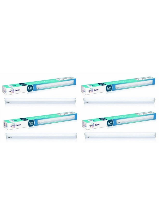 Wipro Garnet 10W LED Batten for Living Room & Bedroom | 2 Ft |Cool Day White (6500K) | Bright & Energy Efficient Tubelight for Home & Office | Tubelight for Store Room, Kitchen | Pack of 4 - Image 1