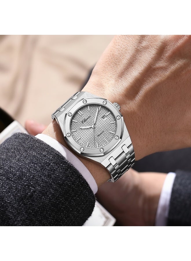 Chenxi Men’s Quartz Wrist Watch with Luxury Modern Design, Water Resistant, Scratch-Resistant Glass, Full Stainless Steel with Elegant Box - Image 4