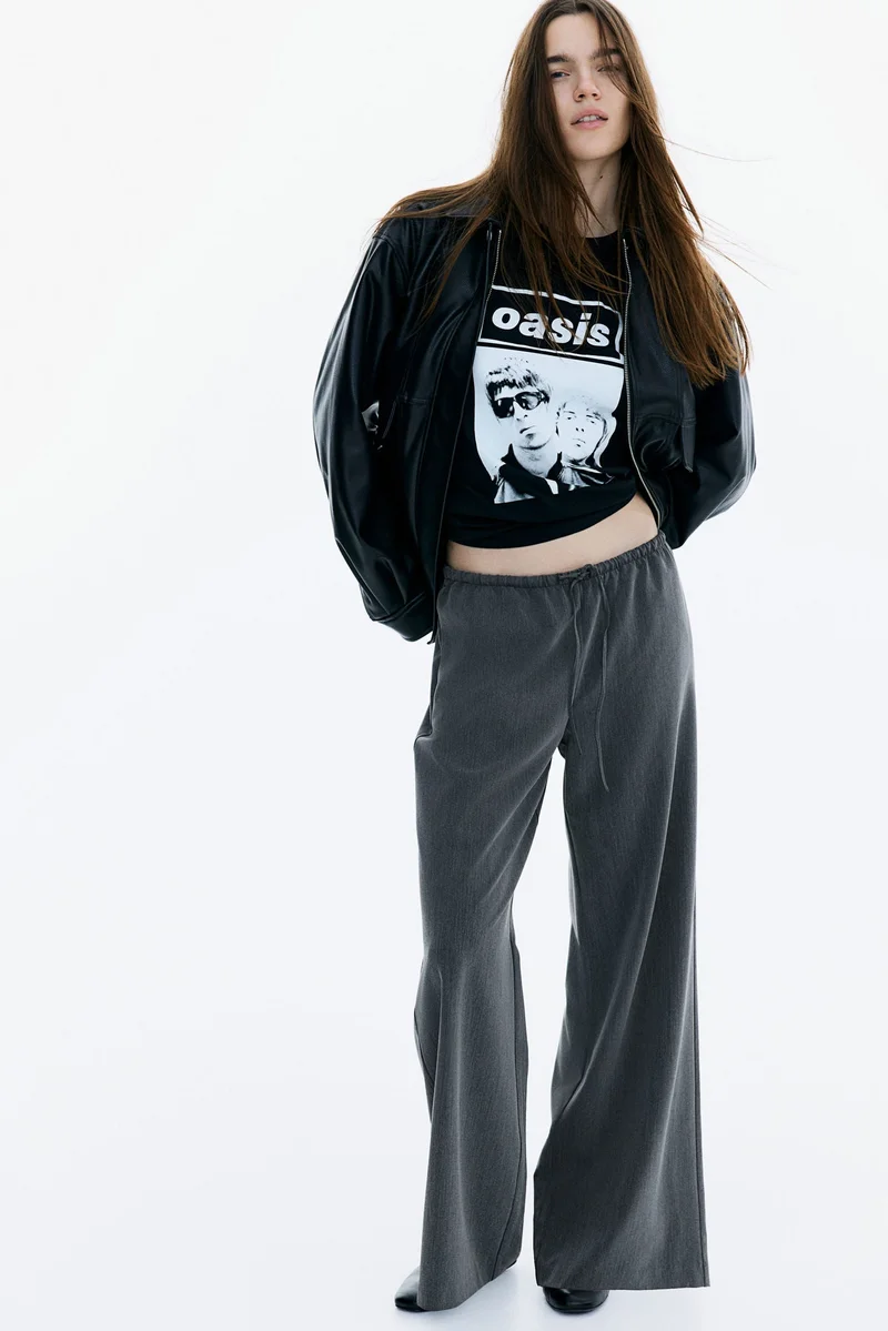 اتش اند ام Twill drawstring trousers
