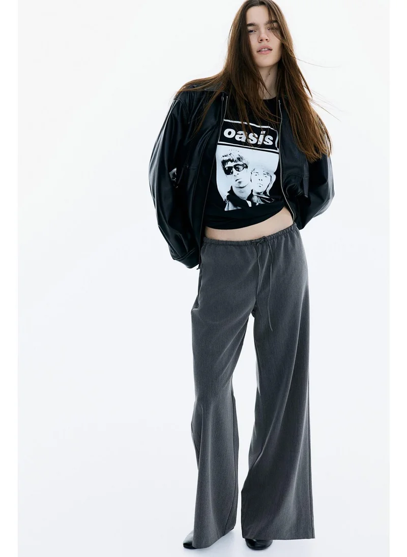 اتش اند ام Twill drawstring trousers