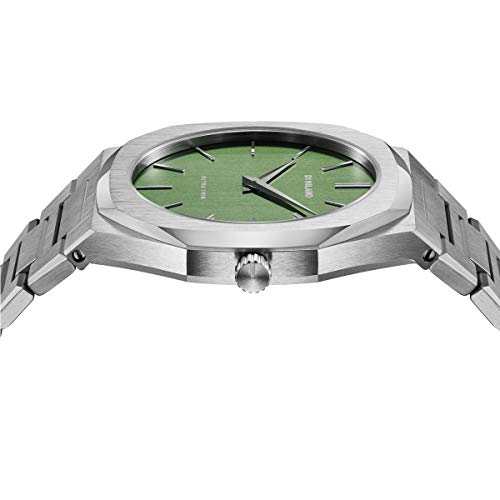 D1 Milano Ultra Thin Unisex Luxury Watch, Stainless Steel Case, Quartz Movement, Stainless Steel Strap, 50M Water Resistant Timepiece, Green Dial, 2 Years Warranty - UTBJ06 - Image 3