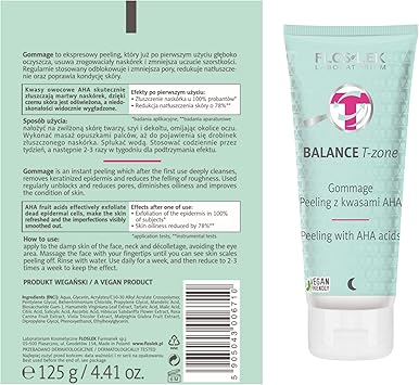Flos Lek FLOSLEK Gommage Skin Peeling Exfoliating with AHA Acids 125 g Mixed Complexion Care with Imperfections for All Ages - Image 2