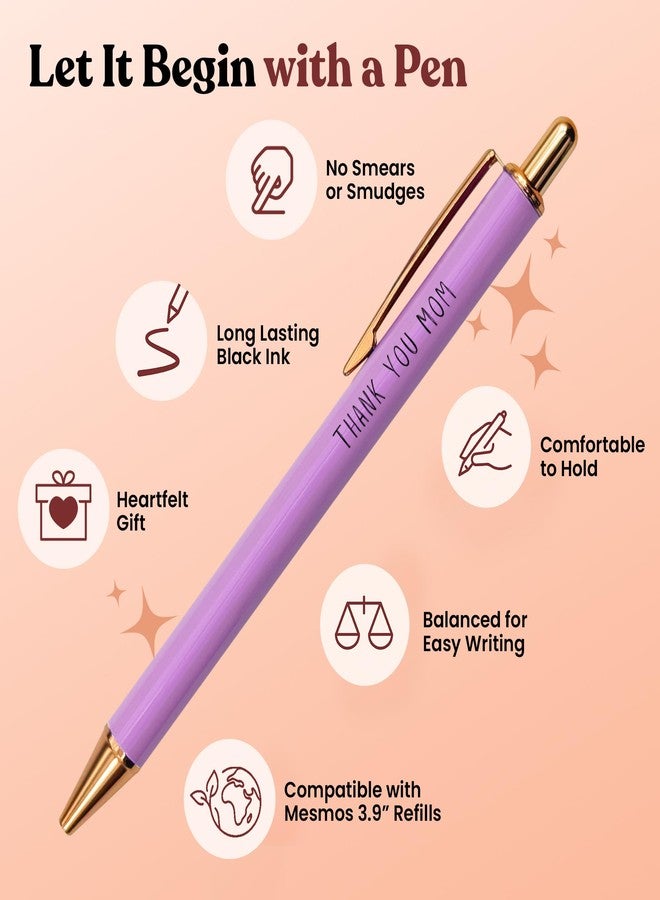 MESMOS 3Pk Fancy Pens for Mom, Mothers Day Gifts for Mom, Grandma Mothers Day Gift, Presents from Daughter or Son, Best Ever Smooth Writing Nice Pen Set - Image 2