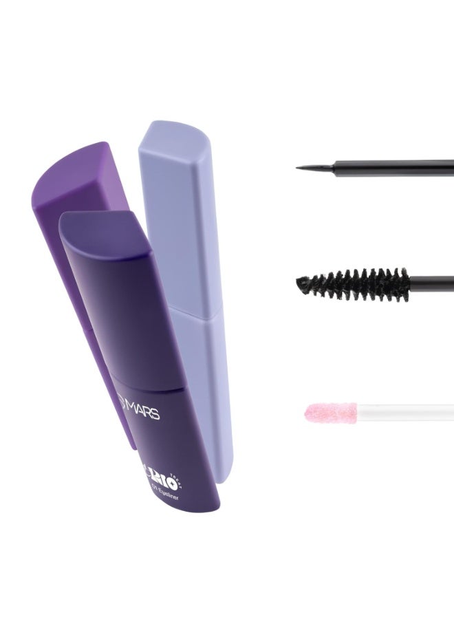 MARS TRIO Treat 3-IN-1 Eye Makeup Kit with Eyeliner, Mascara & Eyeshadow (24.50gm) | Travel Friendly Design | Long-Lasting | Versatile | Effortles Application - Image 5