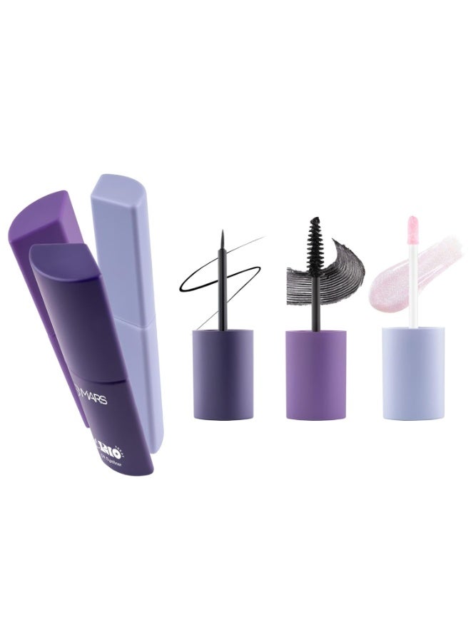MARS TRIO Treat 3-IN-1 Eye Makeup Kit with Eyeliner, Mascara & Eyeshadow (24.50gm) | Travel Friendly Design | Long-Lasting | Versatile | Effortles Application - Image 2