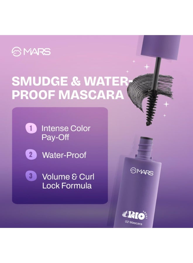 MARS TRIO Treat 3-IN-1 Eye Makeup Kit with Eyeliner, Mascara & Eyeshadow (24.50gm) | Travel Friendly Design | Long-Lasting | Versatile | Effortles Application - Image 3