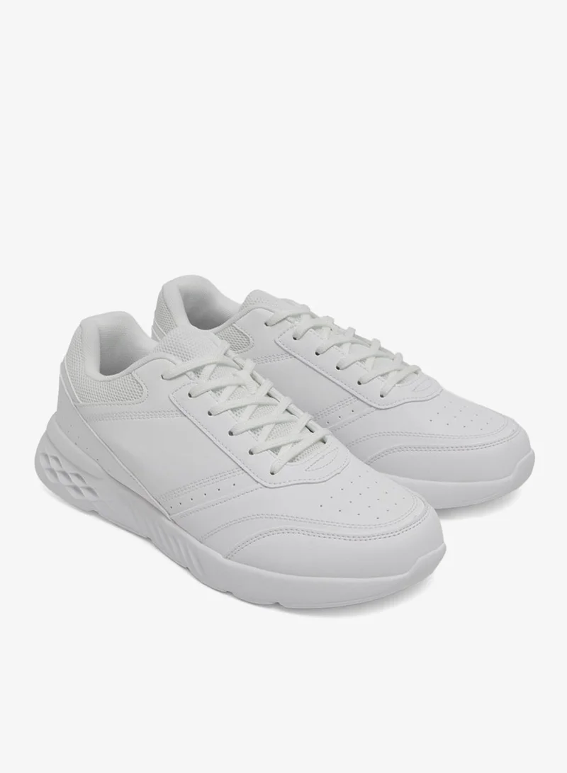 Redtag Men White Solid Sneakers