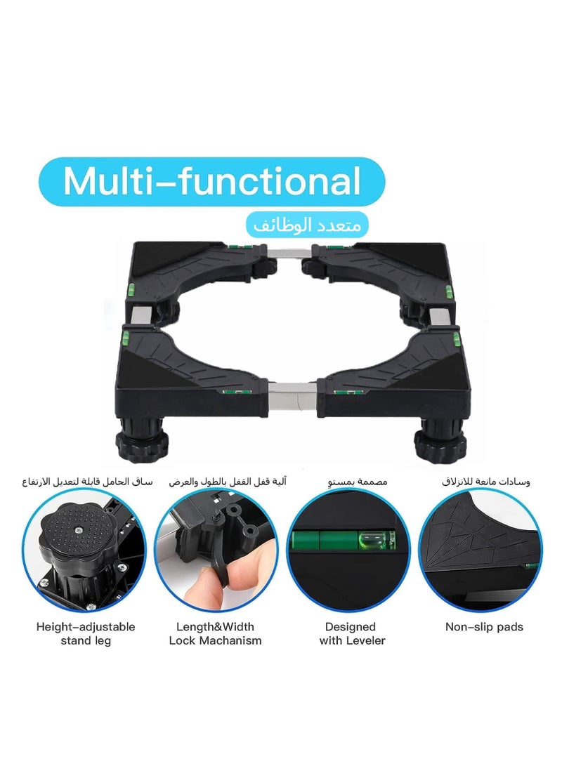 Relex Washing Machine Stand Base, Furniture Mini Fridge Stand with 4 Strong Feet, Refrigerator Stand, Washer and Dryer pedestal for 16"-25" Appliance - Image 3