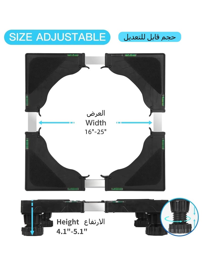 Relex Washing Machine Stand Base, Furniture Mini Fridge Stand with 4 Strong Feet, Refrigerator Stand, Washer and Dryer pedestal for 16"-25" Appliance - Image 4