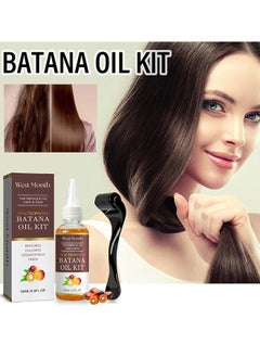 West&Month Batana Oil KIT, 100% Natural Batana Oil Organic With Micro-Needle Roller, Hair Growth For Men And Women, Enhances Hair And Skin Radiance, Hair Oil For Hair Growth And Treatment, 60ML  - Image 2