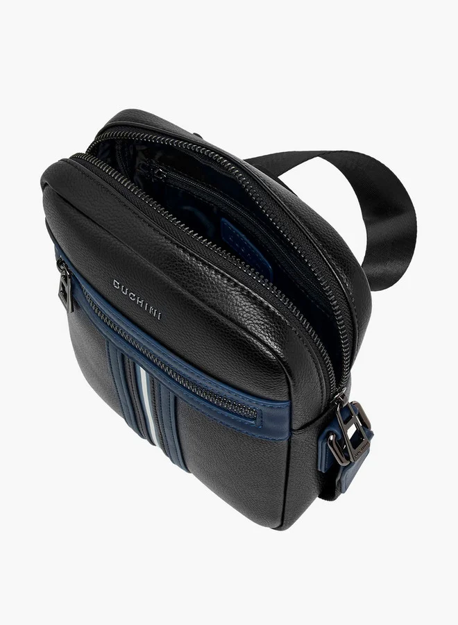 دوتشيني Striped Crossbody Bag with Adjustable Strap