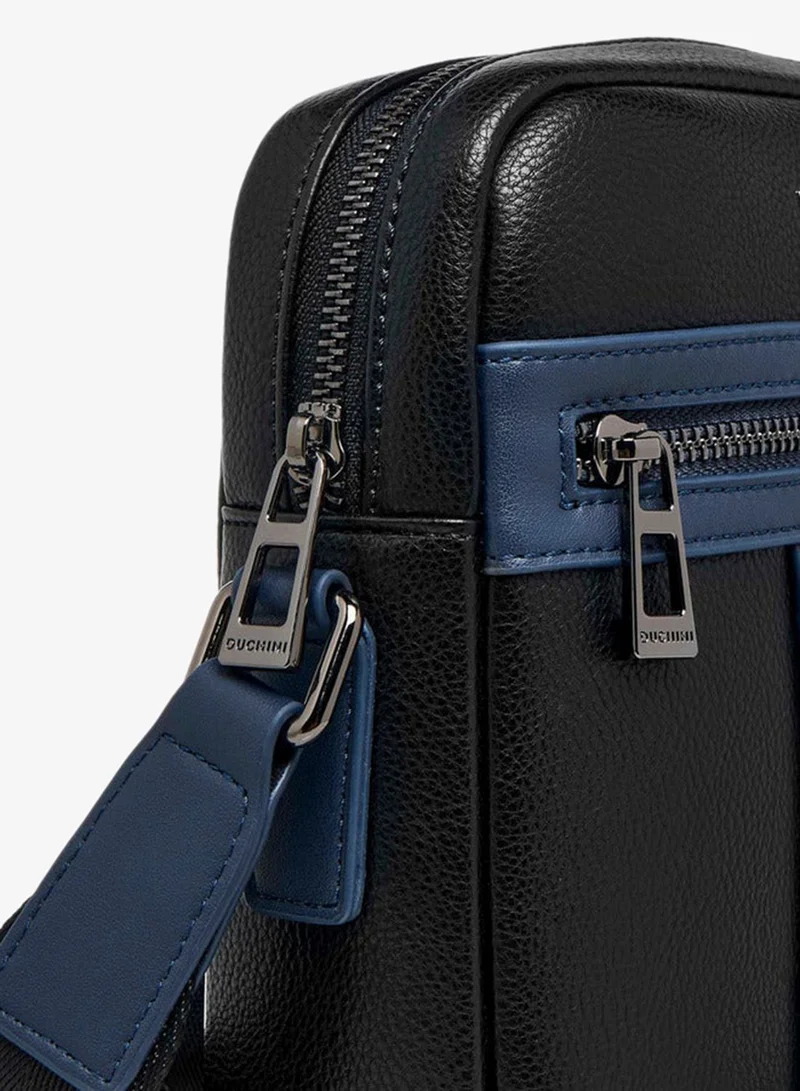 DUCHINI Striped Crossbody Bag with Adjustable Strap