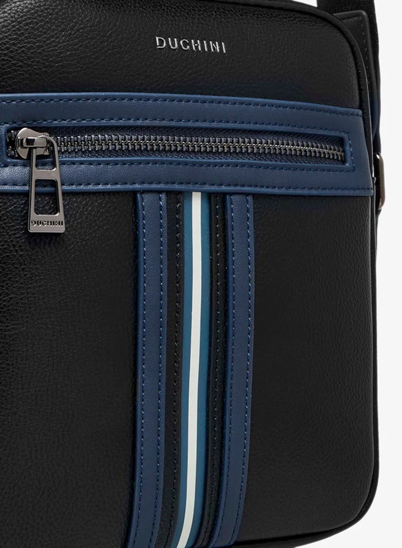 DUCHINI Striped Crossbody Bag with Adjustable Strap