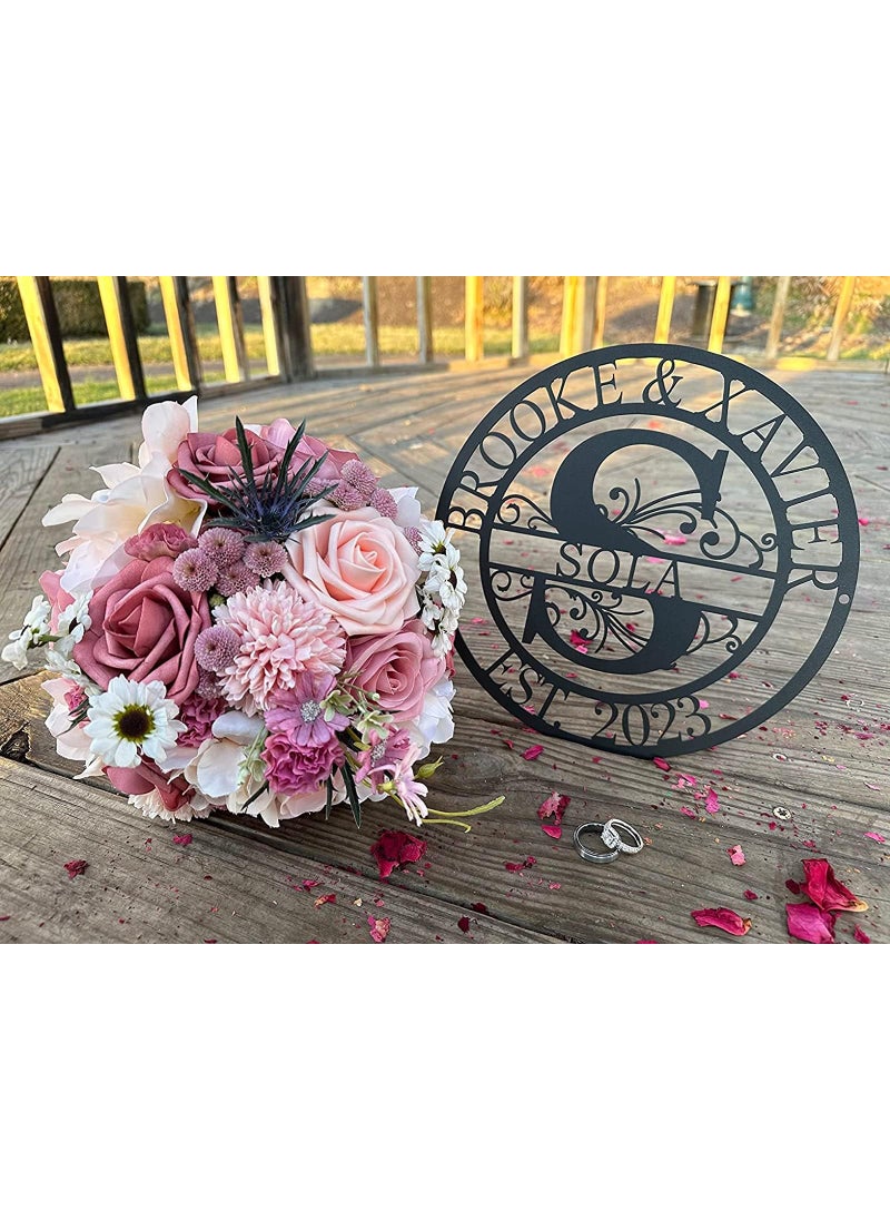 FACINOC FACINOC Roses Artificial Flowers Dusty Pink Bouquet Box Set for DIY Bridal Wedding Shower Decorations Fake Floral Arrangements for Party Table Centerpieces Home Decor Indoor Outdoor Blush  - Image 4