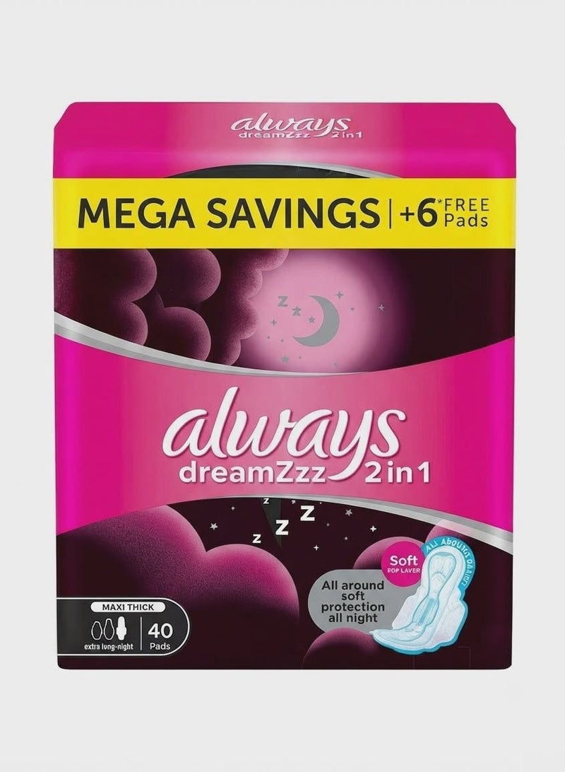Always DreamZzz Night Pads - 40 Pieces - Image 1