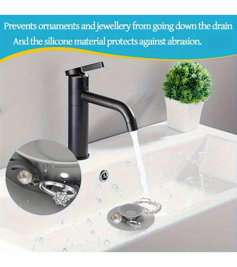 Grey Hair Filter Drain Plugs for Sink Shower Dishwasher Prevents Clogs Leak Proof Universal - Image 4