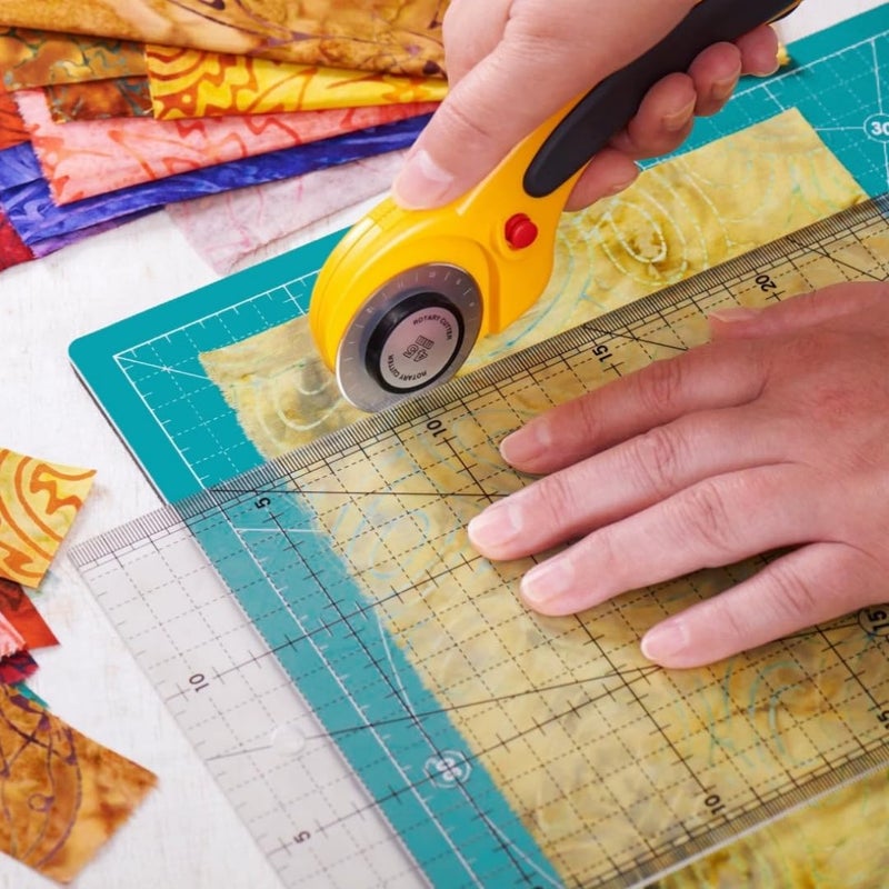 AMASEWART 18"x12" Self Healing Cutting Mat, Sewing Mat for Crafts, Double Sided 5-Ply Table Cutting Board for Fabric Quilting Leather Modeling Hobby Project, Turquoise - Image 2
