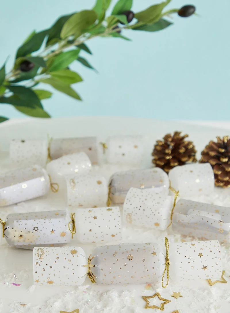 Ginger Ray Christmas 6 Pack Confetti Filled Crackers Set