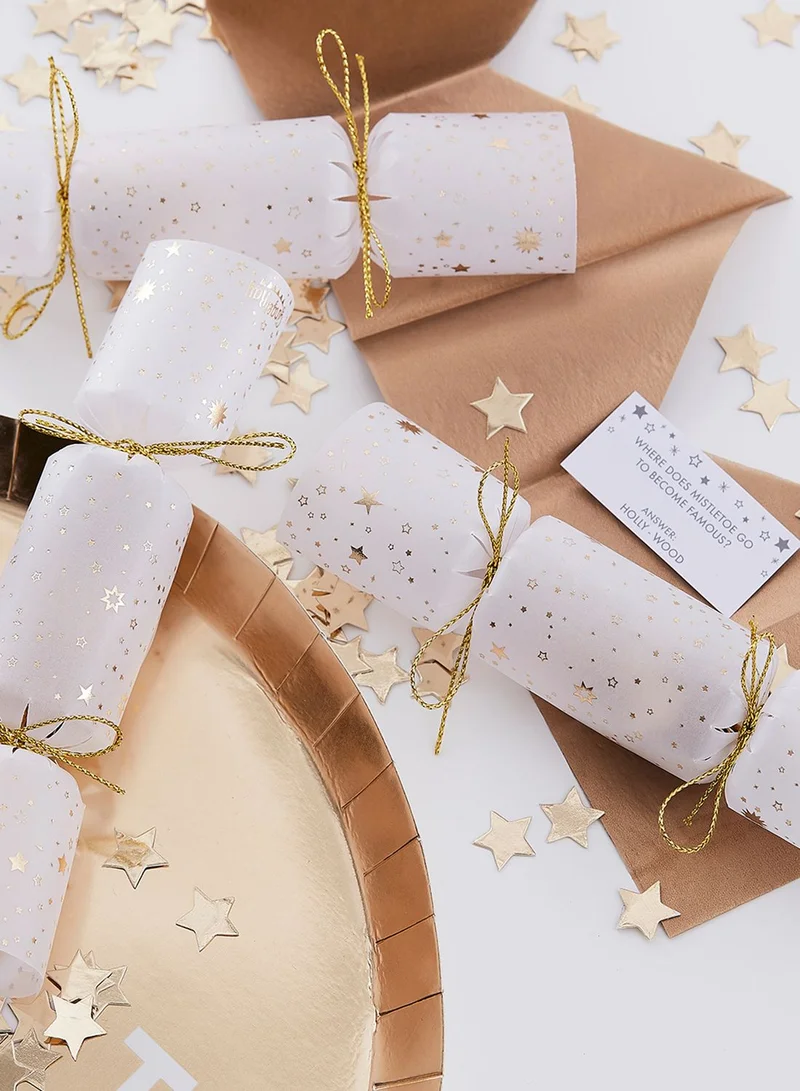 Ginger Ray Christmas 6 Pack Confetti Filled Crackers Set