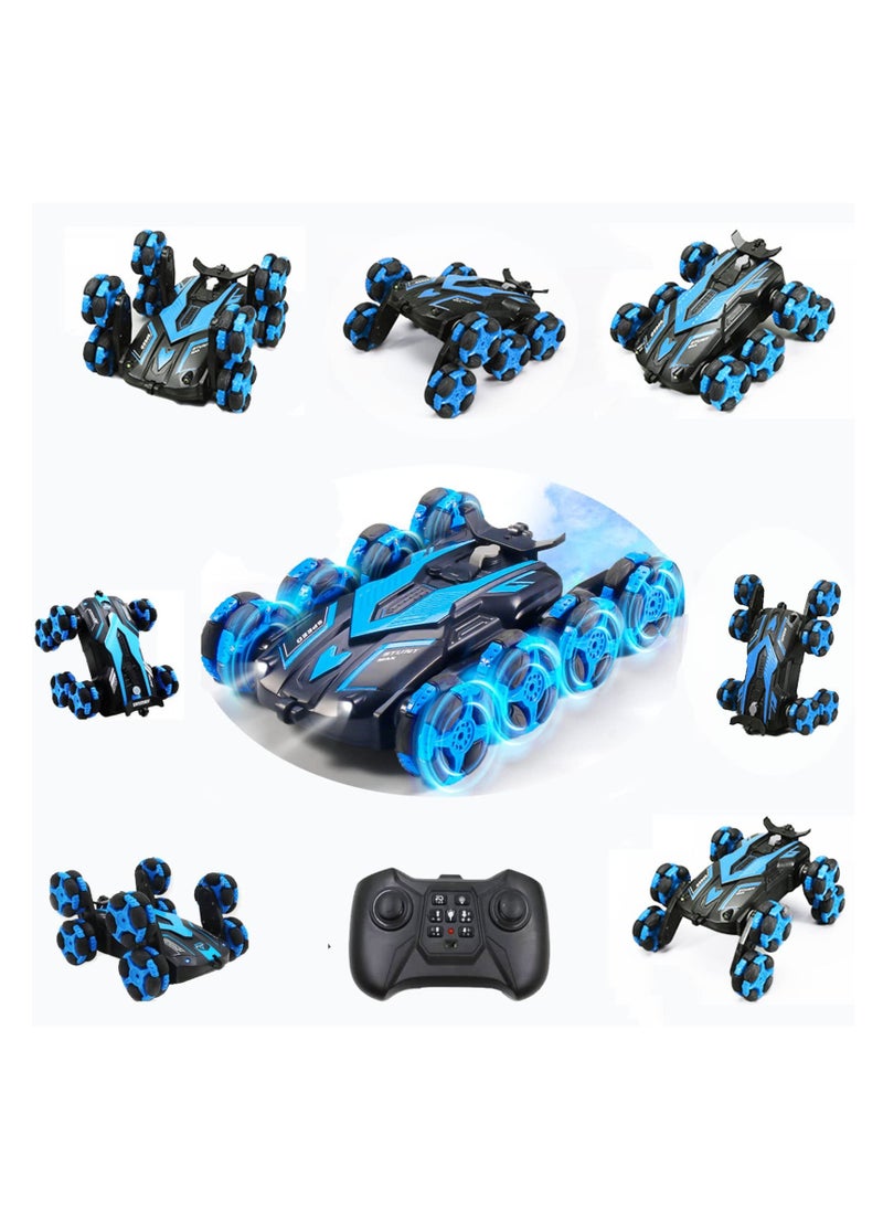 Excefore 8WD RC Stunt Car 360 Spin Flip RC Stunt Car with Light and Cool Spray Gift for Boys  - Image 1
