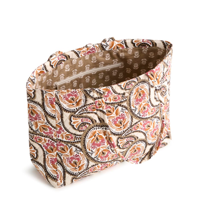 Vera Bradley Premium Cotton Hathaway Tote Bag, Blooming Paisley, One Size - Image 3