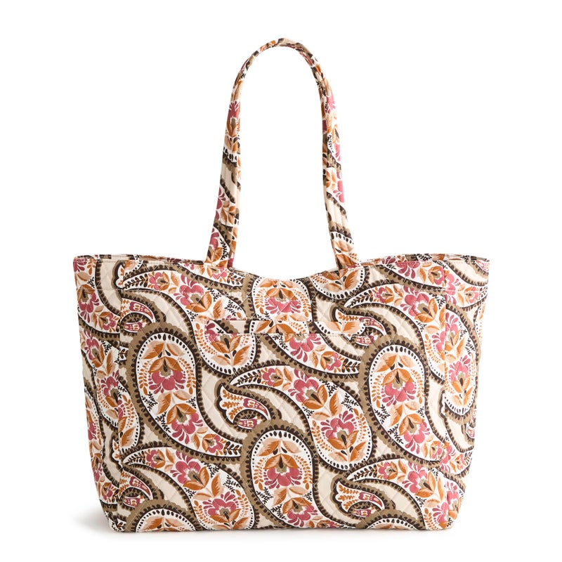 Vera Bradley Premium Cotton Hathaway Tote Bag, Blooming Paisley, One Size - Image 5
