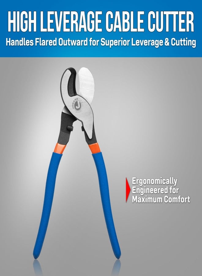 جونارد تولز قاطع كابلات عالي الرفع من جونارد تولز JIC-63050 - مصنوع من فولاذ الكروم والفاناديوم، وحواف مُقوّاة بالحث، يقطع الألومنيوم والنحاس و100 زوج من الكابلات مقاس 24 AWG، بمقبض مريح، وفتحة فك 13/16 بوصة (قد يختلف اللون) - Image 2